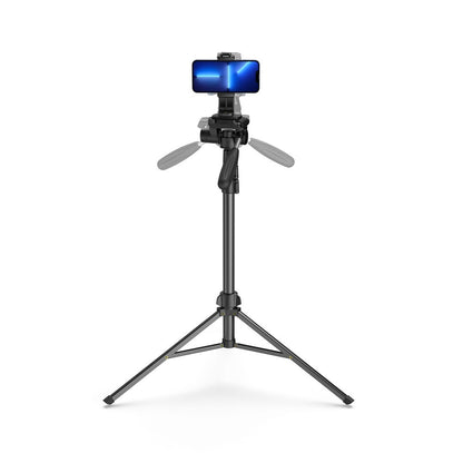 [CLEARANCE] SmallRig PT-20 Multifunctiol Encore Live-Streaming Aluminum Tripod Stand with Phone Clip Holder, Panoramic Pan Head, 1/4''-20 Threaded Hole, Top Cold Shoe Mount, 181cm Max Height and 2kg Payload Capacity for Smartphone and Camera | 3994