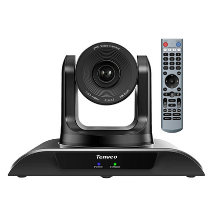 [CLEARANCE] Tenveo TEVO-VHD NDI Optical Zoom AI Auto-Tracking Full-HD PTZ Conference Camera & 10X Zoom Non Auto-Tracking Version with HDMI, SDI, RJ45, USB Outputs for Video Conferencing, Live Steaming, Broadcast, Business & Meetings