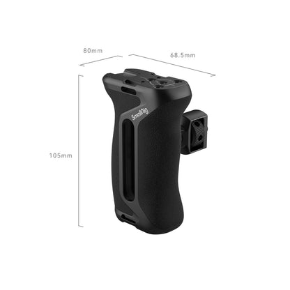SmallRig Right-or-Left Side Handle Grip for Camera Cage with ARRI 3/8"-16 & 1/4"-20 Locating Screws, 15kg Payload Capcity, Cold Shoe Mounts, Wrist Strap Slot, 1.4" Vertical Adjustment | 4346