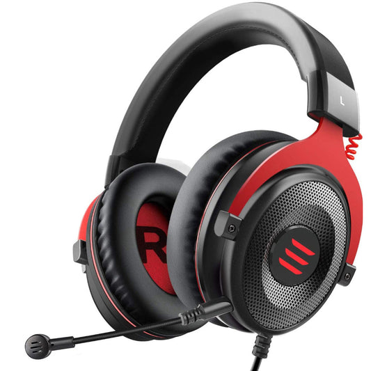 EKSA E900 Gaming Headset-Xbox One Headset, PS4 Headset Noise Cancelling Headset with Mic & LED Light, Compatible with PC, PS4, Xbox One Controller, Nintendo Switch (Black Red, Black Purple, Black Green)