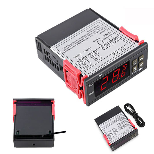 [CLEARANCE] Eagletech STC-1000 DC AC 12V Two Relay Output Digital Temperature Controller STC-1000 Thermostat -50~99 Degree with Sensor for Incubator car Seedling