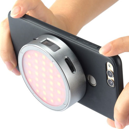 Godox R1 Round RGB Mini Creative Light LED Video Light Fill Light 2500K-8500K CRI 98 for Video Recording and Photo