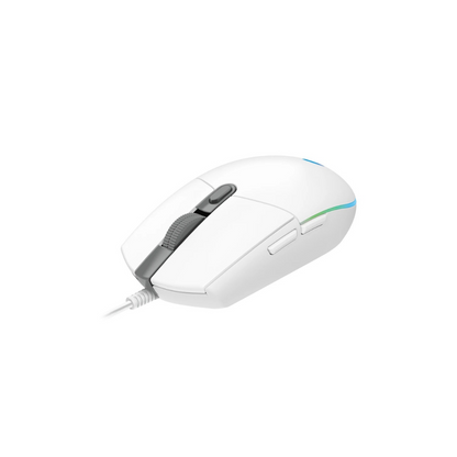 Logitech G102 Wired LIGHTSYNC RGB Optical Gaming Mouse with 8000 DPI, 16.8m LED Colors, and Built-in Storage Capability for PC and Mac (Black, White)