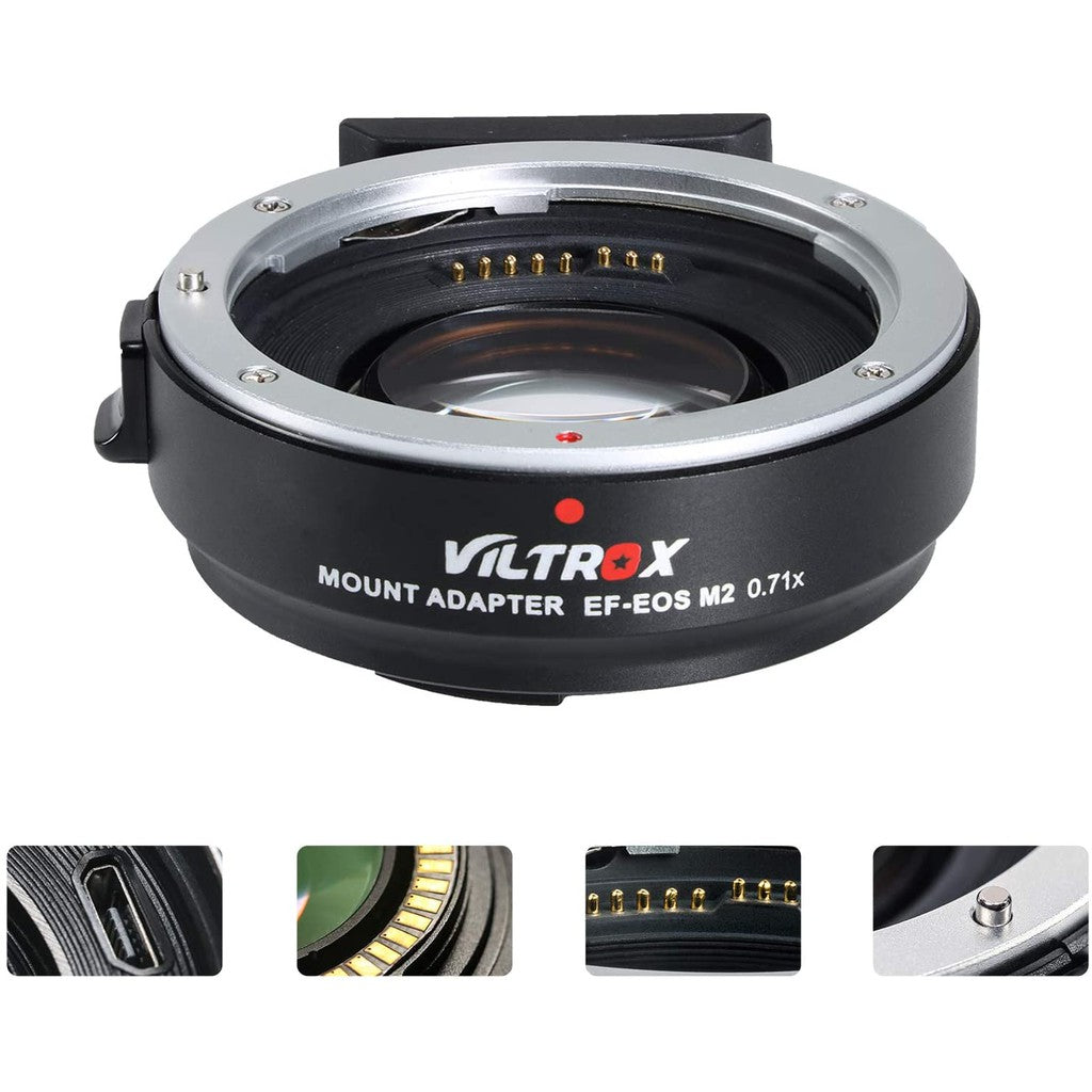 [CLEARANCE] Viltrox EF-EOS M2 0.71x Speed Booster Camera Lens Adapter for Canon EF-Mount Lenses to EF-M-Mount Mirrorless Cameras