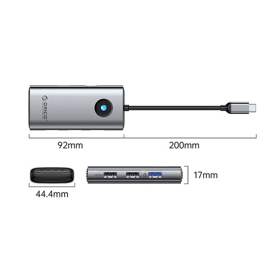 [CLEARANCE] ORICO 10-in1 USB 3.0 Multifunctional Docking Station w/ 5Gbps Type C Input, HDMI 4K 60Hz UHD, Support Apple M1/M2, PD 100W, 5Gbps USB-A 3.0, 1080p VGA, 1000Mbps Ethernet, 3.5mm Audio Port, SD & Micro SD Card Slot - Available Color