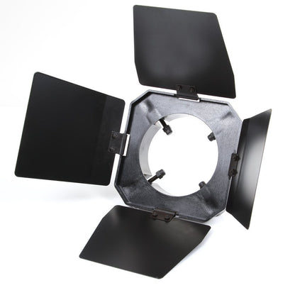 Pxel Universal Mount 3in1 Barn Door Honeycomb Grid & 4 Color Gel Filters Barndoor Kit