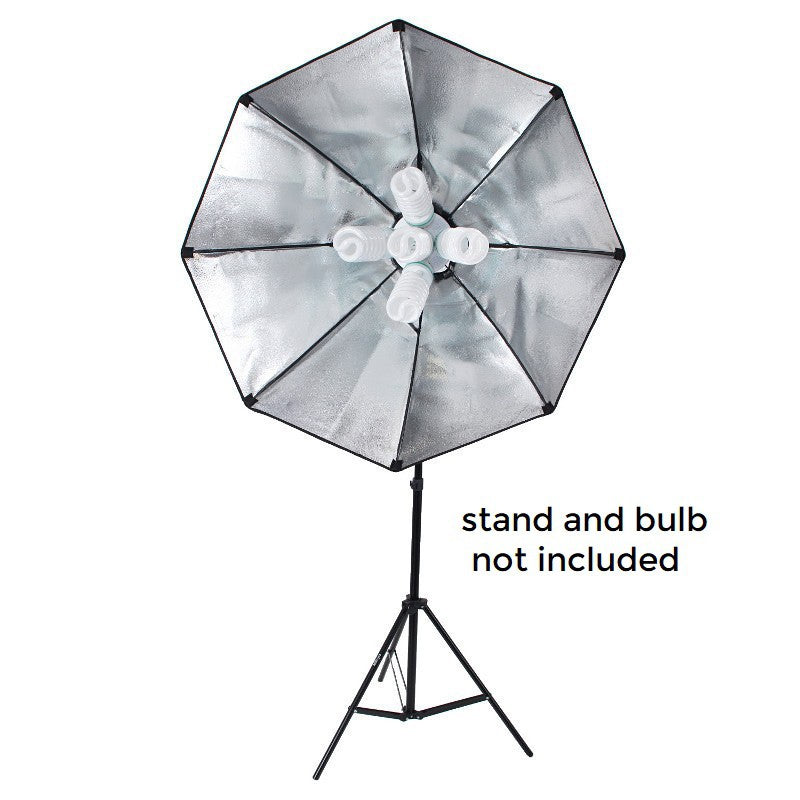 [CLEARANCE] Pxel SB-5B-90 Octagon 5 in 1 E27 Base Socket Octagon Light Lamp Bulb Holder Adapter for Photo Video Studio Softbox 90 cm