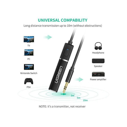 [CLEARANCE] UGREEN Bluetooth 5.0 Transmitter with 3.5mm Mini Jack for PC, Desktop Computer, Laptop, TV to Headphone, Speaker, Amplifier, etc. | 40761