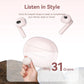 Vention ELF E06 TWS True Wire Bluetooth 5.3 Earbuds with Touch Controls, 22Hrs Battery Life, USB-C Charging Cable, IPX4 Water Resistant, AAC/SBC Stereo (Black, White, Pink, Blue) - | NBKB0 | NBKW0 | NBKP0 | NBKS0