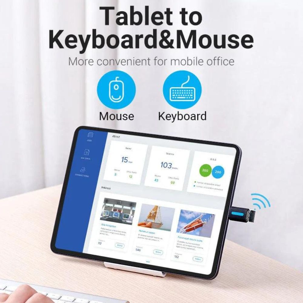 Vention USB-C Male to USB 3.0 Female OTG Adapter with High-Speed 5Gbps Transfer Speed for Laptops, Android Phone, Tablet