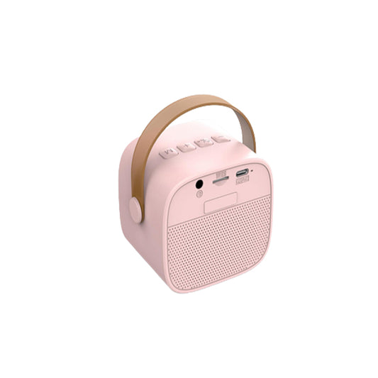 [CLEARANCE] Fifine E1 Mini Handheld Karaoke Condenser Microphone and Speakers with Bluetooth 5.0, 5Hours Playtime Multiple Audio Input Modes for Music, Recording, Gaming, Podcasting, (Pink)