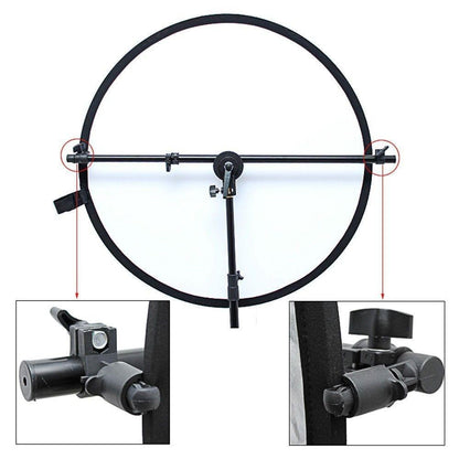 Pxel LS-RH175 Extendable 65cm to 175cm Studio Reflector Holder Arm with Swivel Grip Head Clamp