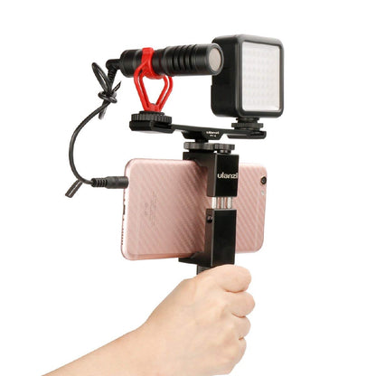 Ulanzi PT-2 Double Hot Shoe Mount Extension Bar Dual Bracket With 1/4" Thread