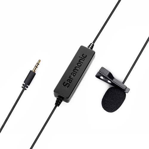 [CLEARANCE] Saramonic LavMicro Broadcast-Quality Lavalier Omnidirectiol Microphone with 3.5mm TRS/TRRS Combo Connector & 6.3mm Adapter for Smartphones, DSLR Cameras, Camcorders & Recorders