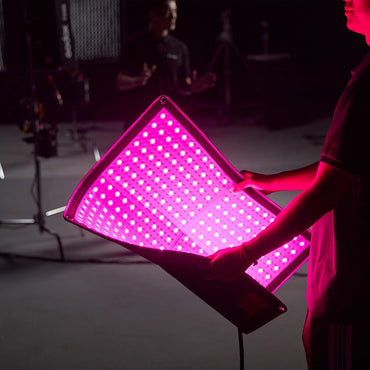 Godox KNOWLED RGB Flexible Video Light Mat with 1800-10000K CCT, 14 Lighting Effects, IP54 Rated, Optiol V-Mount Battery Power & Onboard, DMX/RDM, CRMX & App Controls for Live Streaming, Vlogging, Video Content Creation & Studio Lighting