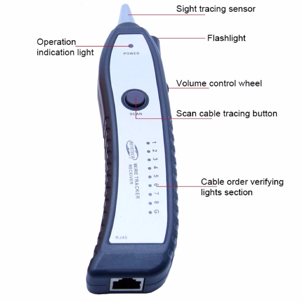 [CLEARANCE] Benetech GM60 RJ45 RJ11 Telephone Wire Tracker Network Cable Tool Kit Tester Detector Line Finder