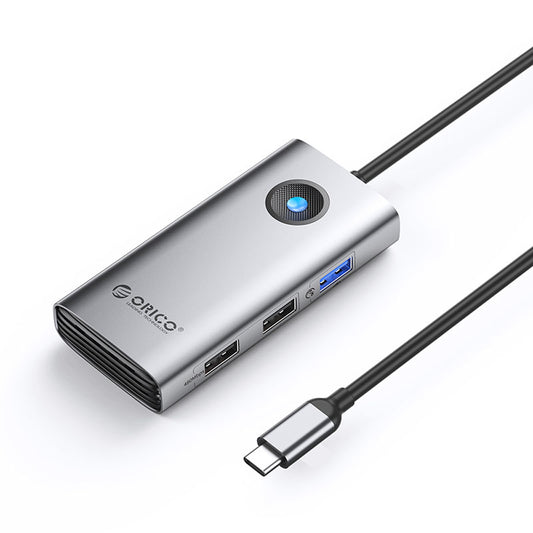 [CLEARANCE] ORICO 5-in-1 USB 3.0 Multifunctional Docking Station with 5Gbps Type C Input, HDMI 4K 60Hz UHD, Support Apple M1/M2, PD 30W, 480Mbps Dual USB-A 2.0, 5Gbps USB-A 3.0 for Windows 8/10, macOS (Gray, Rose Gold, Silver) | PW11-5P
