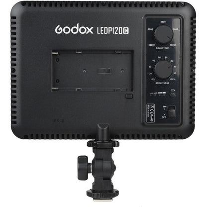 Godox LEDP120C Ultra-Thin 12W Dimmable LED Video Light Panel On-Camera Lamp 3200K-5600K Bi-Color Temperature with Hot Shoe Adapter
