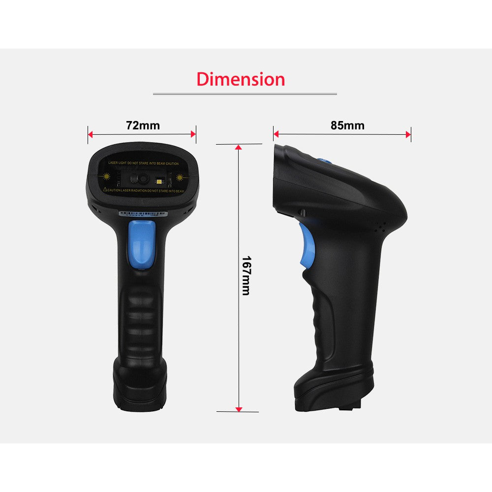 Logicowl OJ-BWM3 Portable Wireless 1D 2D QR Barcode Scanner Bluetooth for Supermarket, Drugstores and Convenience Stores
