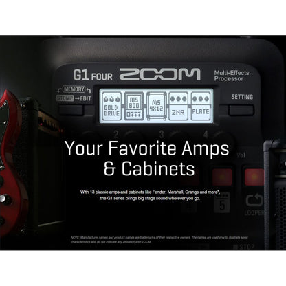 Zoom G1X Four Guitar Effects Processor with Built-In Expression Pedal