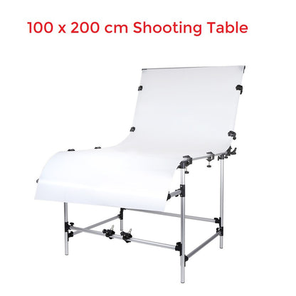 [CLEARANCE] Pxel ST-10X20 Foldable Shooting Table 100x200cm Photographic Studio White Background Backdrop
