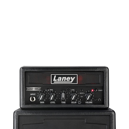 Laney MiniStack 6W Solid State Guitar Amplifier with Clean and Drive Channel and LSI Mini Stack Amp for Electric Guitars (Ironheart)