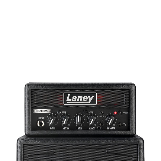 Laney MiniStack 6W Solid State Guitar Amplifier with Clean and Drive Channel and LSI Mini Stack Amp for Electric Guitars (Ironheart)