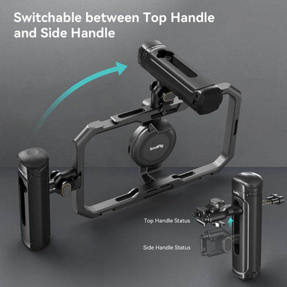 SmallRig Quick Release Side Handle with Cold Shoe Mount & Wireless Control (Optiol) for SmallRig's Mobile Video Smartphone Cages | 4403 4402