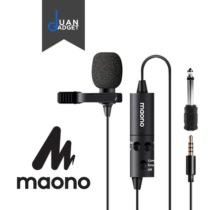 [CLEARANCE] Maono AU-103 Multipurpose Omnidirectiol Lapel/ Lavalier Microphone 3.5mm TRRS for Vlogging, Interviews and Podcast