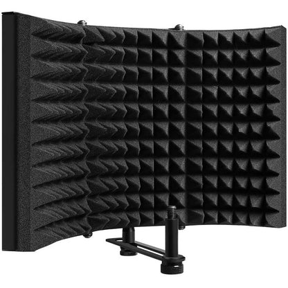 [CLEARANCE] Maono AU-S03 S03 Microphone Isolation Shield Insulating Hood Portable & Foldable High Density Absorbing Foam Panel and Metal Back for Home Office, Studio, Podcasting, Vocalizing, Singing, Broadcasting