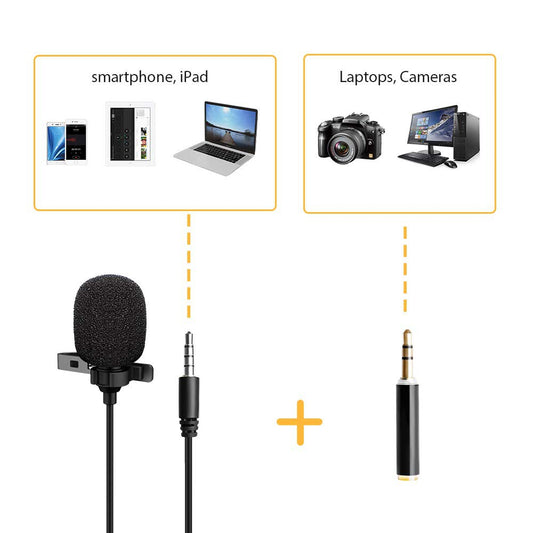 Maono AU-402L Cost-Effective Multipurpose Lavalier Microphone 3.5mm Jack Smartphone Tablet Laptop PS4 or Skype,YouTube, Recording, Podcasting and Webinar