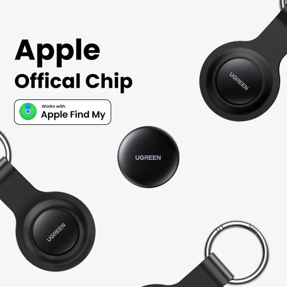 UGREEN Smart Tag Bluetooth Key Finder & Tracker for Keys, Bags & Luggage with Built-In Speaker, GPS & 1-Year Battery Life for iPhone, iPad & Mac (Compatible with Apple Find My / AirTag Altertive) | CM520