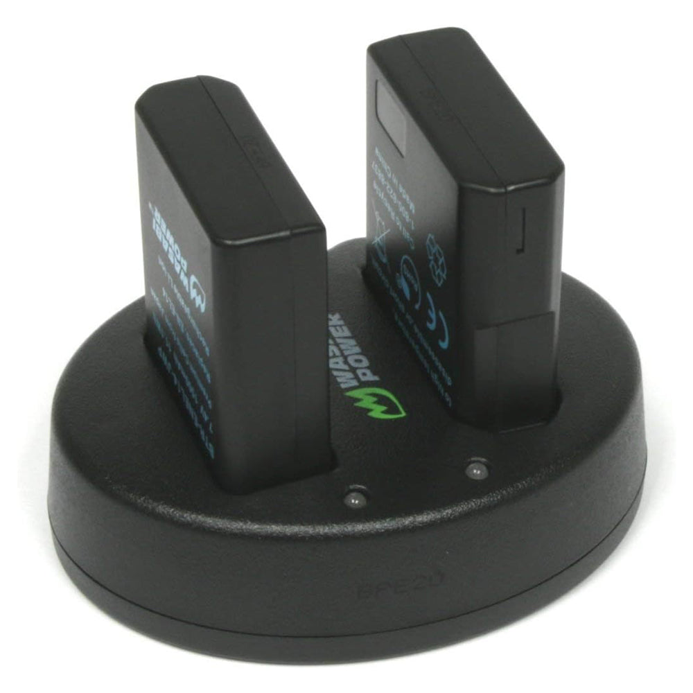 [CLEARANCE] Wasabi Power EN-EL14 ENEL14 (2 Pack) 7.4V 1500mAh Battery and Dual USB Charger Kit with Power Indicators for Select Nikon EN-EL14a, MH-24, Coolpix, D3100 D3200 D3500 D3600 and Df Digital Compact Camera | JG Superstore