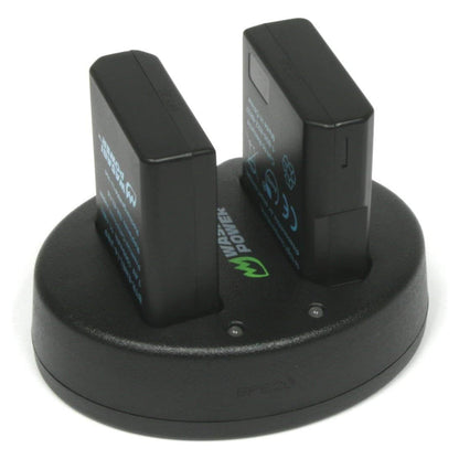 [CLEARANCE] Wasabi Power EN-EL14 ENEL14 (2 Pack) 7.4V 1500mAh Battery and Dual USB Charger Kit with Power Indicators for Select Nikon EN-EL14a, MH-24, Coolpix, D3100 D3200 D3500 D3600 and Df Digital Compact Camera | JG Superstore