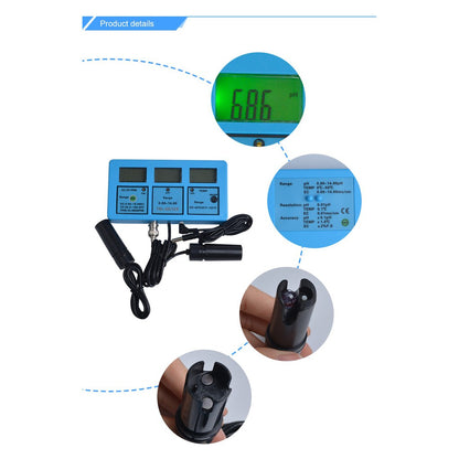[CLEARANCE] Eagletech PH-117 Pro 5 in 1 Multifunction LCD Digital Meter Water Quality Tester PH / Temperature / EC / CF / TDS