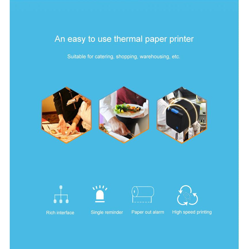 [CLEARANCE] Logicowl OJ-8032 POS Printer Thermal 80mm barcode QR with Auto Cutting For Cash Register