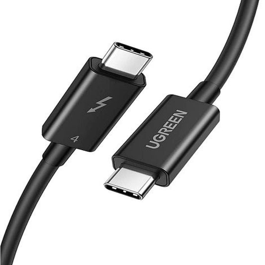 UGREEN Thunderbolt 4 100W Male to Male USB C Fast Charging & Data Sync Cable (0.8 Meter) with Up to 40Gbps Transfer Rate, 8K 60Hz Video Output for MacBook, iPad Pro, Laptop, Android Phone, Tablet, Smartphone, etc - 30389