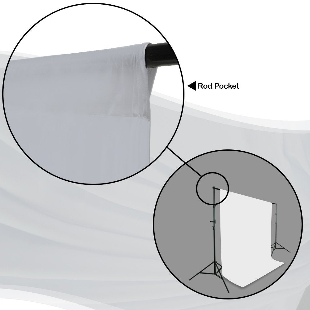 Pxel AA-ML3060W 300cm x 600cm Seamless Muslin Background Cloth Backdrop White