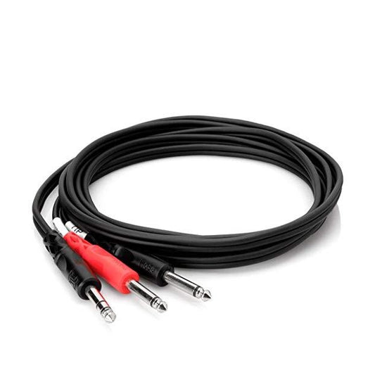 [CLEARANCE] Hosa Technology STP-203 Stereo 1/4 Male to (2) Mono 1/4 Male Y-Cable - 9.84' (3 m)