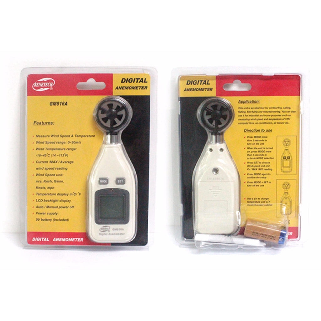 [CLEARANCE] Benetech GM816A Digital Wind Speed Anemometer with Wind Chill Temperature Thermometer Function