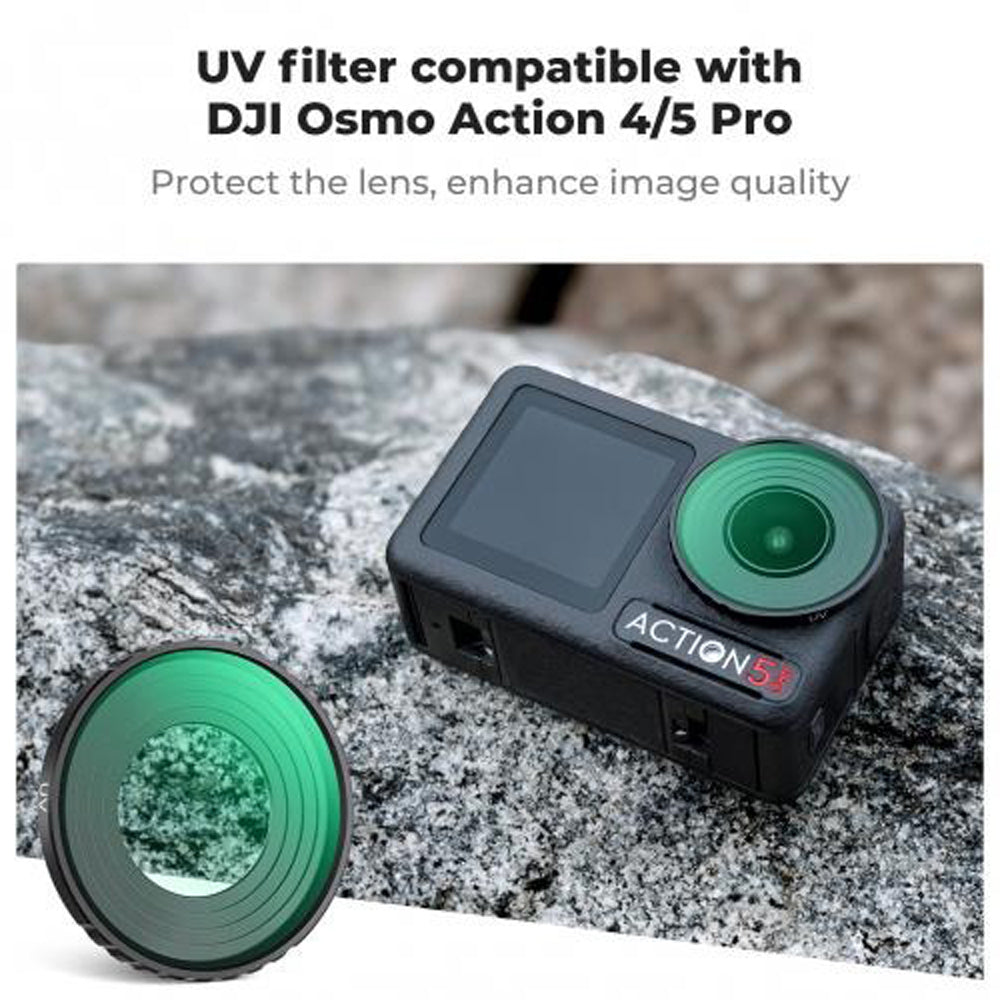 K&F Concept Nano-X Series 2 in 1 Hybrid ND8 / 16 / 32 / 64 / 256 / 1000 + CPL Neutral Density Circular Polarizing Lens Filter Kit Set for DJI Osmo Action 4 5 PRO Action Sports Camera w/ 3-10 Stops, Anti Glare, Multi Layer Coated AGC Glass