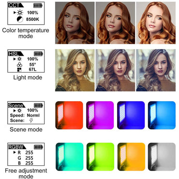Viltrox Weeylite RB9 RGB LED Video Light Dimmable 2500K 8500K for DSLR Cameras