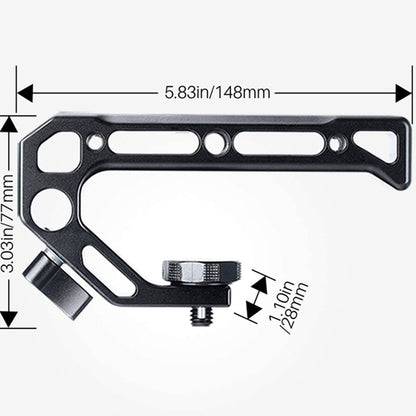 UURig by Ulanzi R008 Top Handle Grip Arri Locating Screw with Cold Shoe Monitor Holder for Cameras