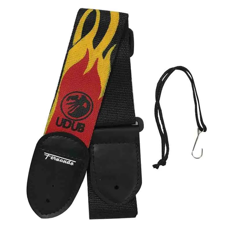 Fernando Urbandub Guitar Straps with Premium Leather Tips for Electric and Acoustic Guitars (Fire, Earth, Wind)