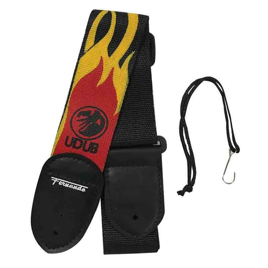 Fernando Urbandub Guitar Straps with Premium Leather Tips for Electric and Acoustic Guitars (Fire, Earth, Wind)