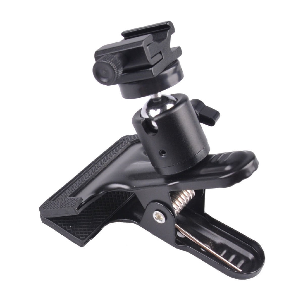 [CLEARANCE] Pxel AA-CT2 Spring Clamp with Metal Ball Head with Hot Cold Shoe Mount for Speedlight Flash Microphone Camera