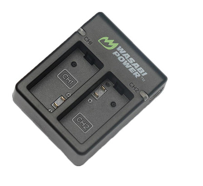 Wasabi Power Battery for GoPro Hero3, Hero3+ (2-Pack) and Dual Charger (includes USB cable) and for GoPro AHDBT-201, AHDBT-301, AHDBT-302, AHBBP-301  | JG Superstore