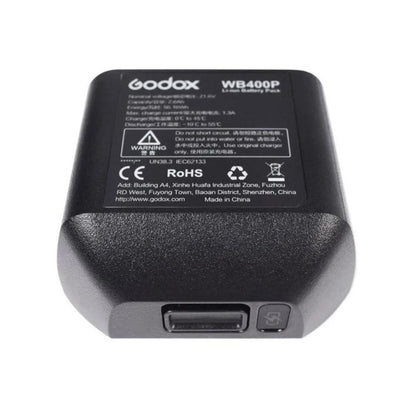 [CLEARANCE] Godox WB400P 2600mAh Battery for AD400Pro Flash Head with 380 Full Power Flashes and 2 Hours Charging