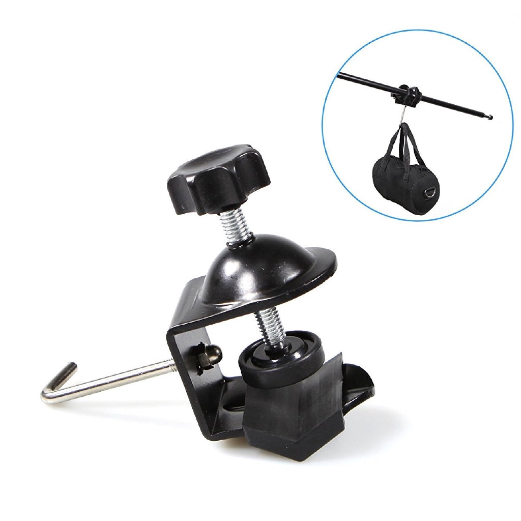 [CLEARANCE] Pxel AA-UC7 Metal U Clamp Clip with Hook for Weight Sand Bag, Boom Arm Stand Support Kit, Photo Video Studio