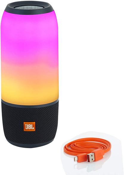 JBL Pulse 3 Wireless Bluetooth Speaker with 360° Sound and Lightshow, 12 Hours Playtime, IPX7 Waterproof Housing and JBL Connect+ App Support (BLACK)